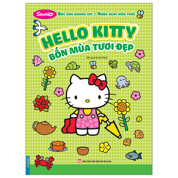 bóc dán nhanh tay - nhận ngay kiến thức - hello kitty - bốn mùa tươi đẹp