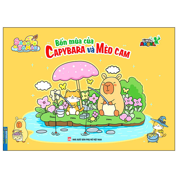 bốn mùa của capybara và mèo cam