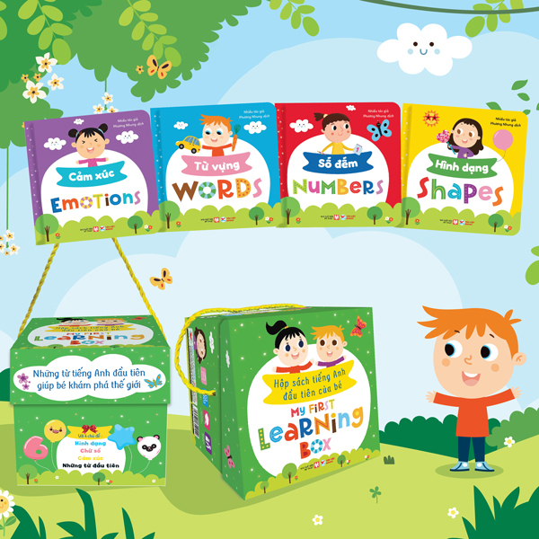 Boxset Sach Tieng Anh Dau Tien Cua Be - My First Learning Box (Hop 4 Cuon)