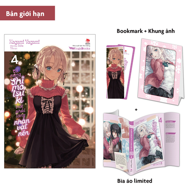 cô nàng shimotsuki trót phải lòng nhân vật nền - tập 4 - bản giới hạn - tặng kèm bookmark + khung ảnh + bìa áo limited