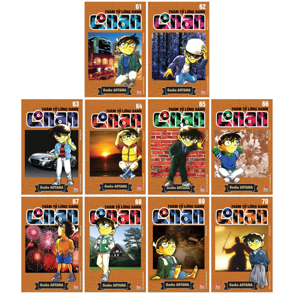 combo manga - thám tử lừng danh conan: tập 61 - 70 (bộ 10 tập)