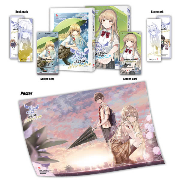 Combo [Manga] Thiên Sứ Nhà Bên - After The Rain: Tập 1 + Tập 2 (Bộ 2 Tập) - Tặng Kèm 2 Bookmark + 2 Screen Card + 1 Poster
