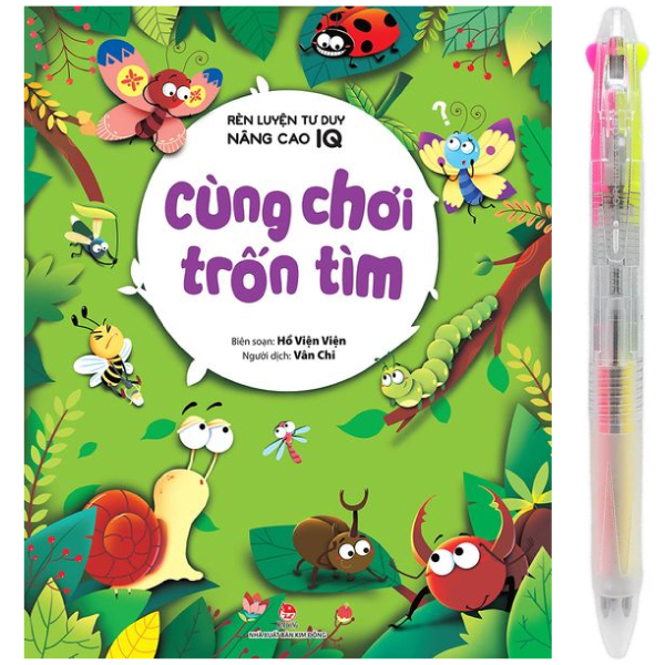 combo rèn luyện tư duy - cùng chơi trốn tìm kèm bút bi 3 ngòi morning glory