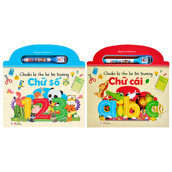 Combo Sách Chuẩn Bị Cho Bé Tới Trường - Chữ Cái + Chữ Số (Bộ 2 Cuốn) - Bìa Cứng