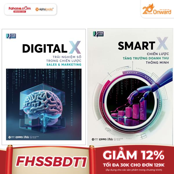 combo sách digital x - trải nghiệm số trong chiến lược sales và marketing + smart x - chiến lược tăng trưởng doanh thu thông minh (bộ 2 cuốn)