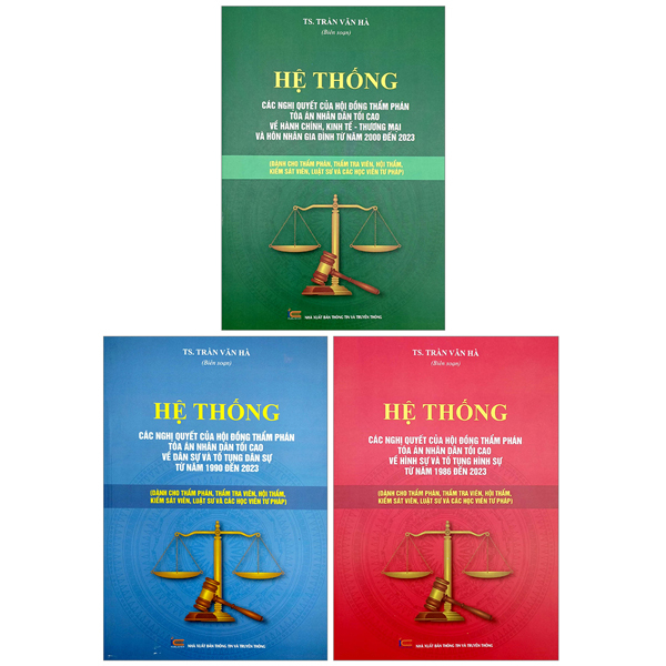 combo sách hệ thống các nghị quyết của hội đồng thẩm phán tòa án nhân dân tối cao (bộ 3 cuốn)
