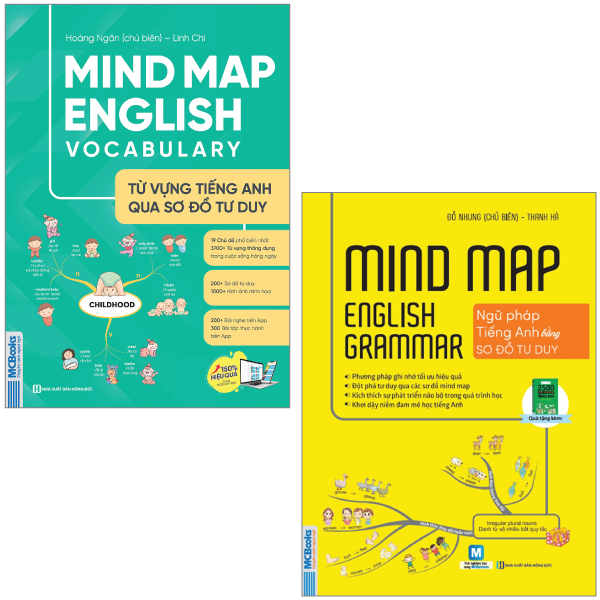 combo sách mindmap english grammar + mindmap english vocabulary (bộ 2 cuốn)