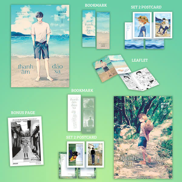Combo Sách Thanh Âm Đảo Xa - Tập 1 + Tập 2 (Bộ 2 Tập) - Tặng Kèm 2 Bookmark Hai Mặt + 4 Postcard Hai Mặt + 1 Leaflet + 1 Bonus Page