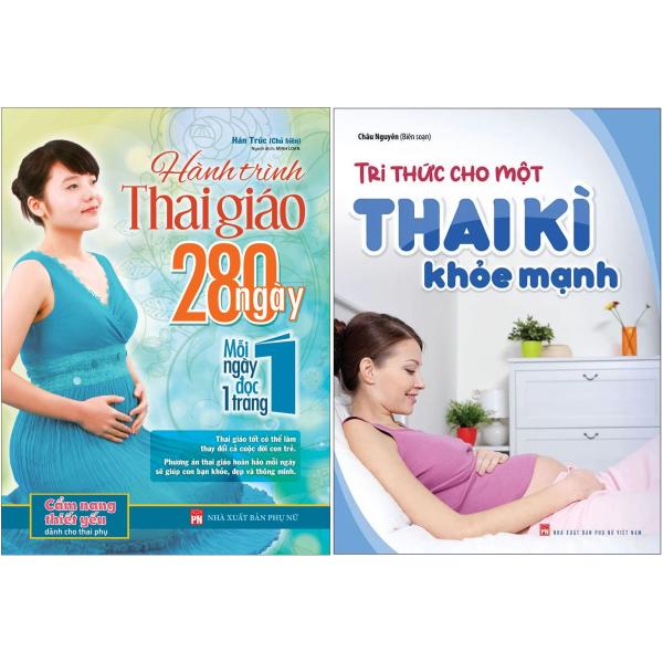 combo sách tri thức cho một thai kì khỏe mạnh + hành trình thai giáo 280 ngày - mỗi ngày đọc một trang (bộ 2 cuốn)