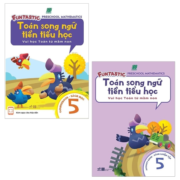 combo toán song ngữ tiền tiểu học 5 (bộ 2 cuốn)