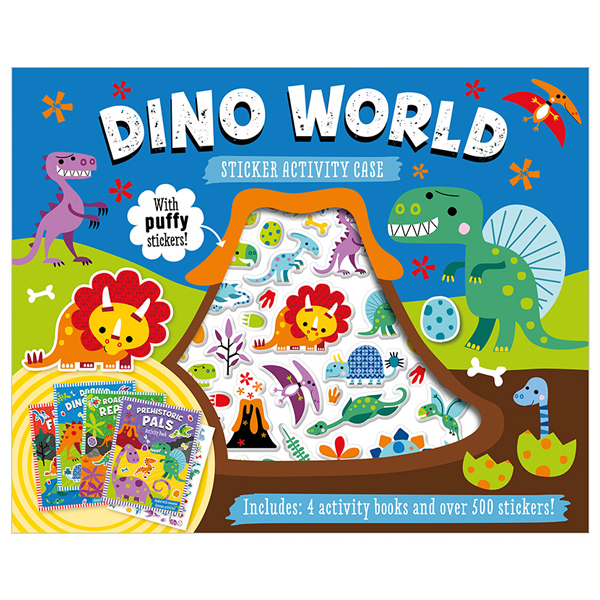 dino world sticker activity case