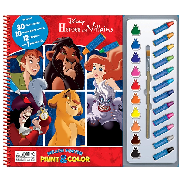 disney heroes & villains deluxe poster paint & color