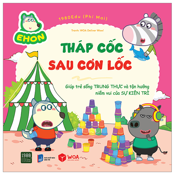 ehon wolfoo - tháp cốc sau cơn lốc