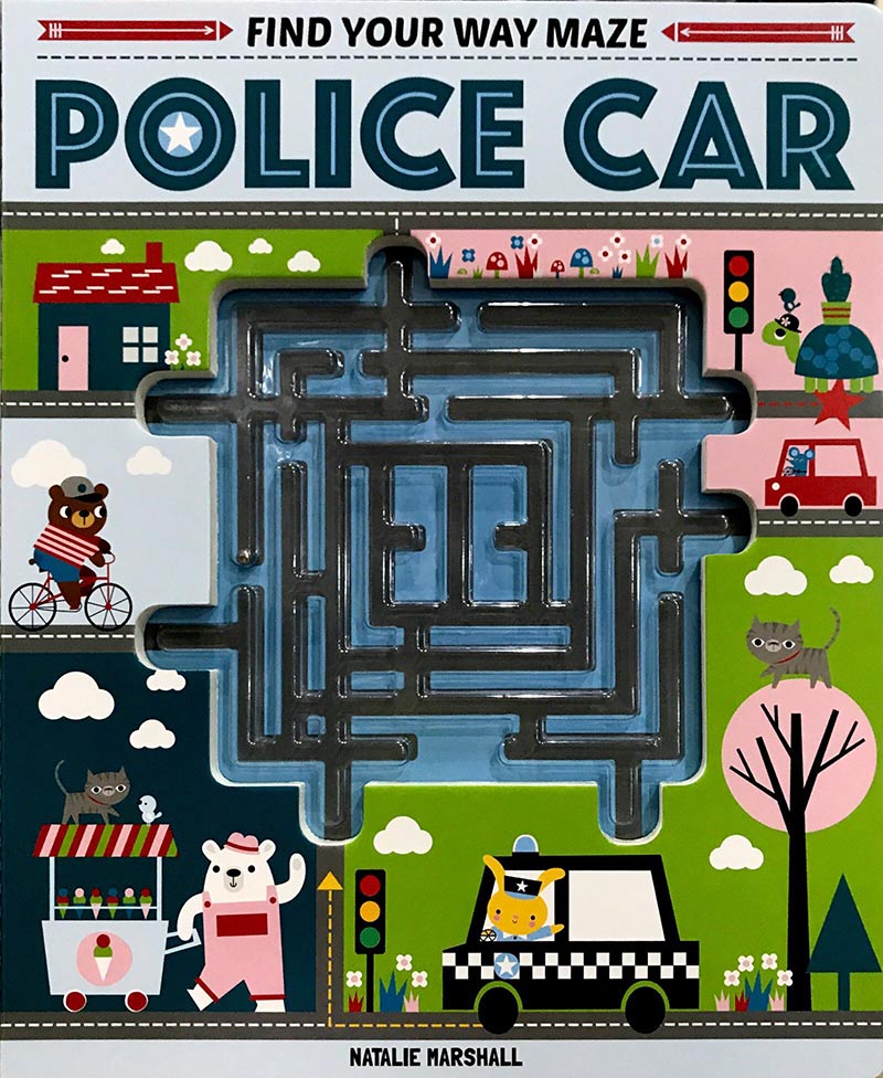 find your way maze police car