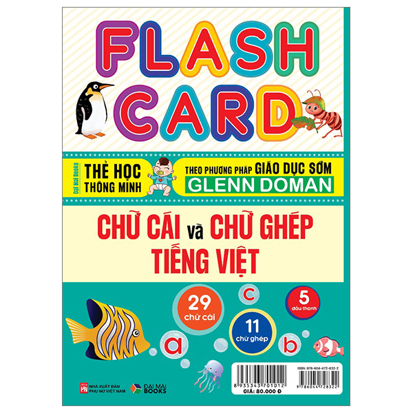 flash card - thẻ học thông minh theo phương pháp giáo dục sớm glenn doman - chữ cái và chữ ghép tiếng việt