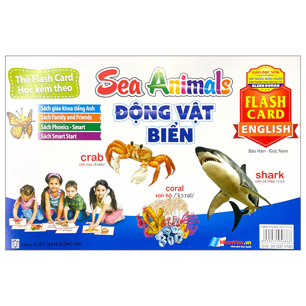 flash card tiếng anh - sea animals (động vật biển) (tái bản 2023)