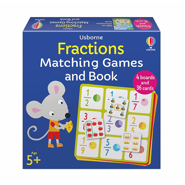 fractions matching games and book