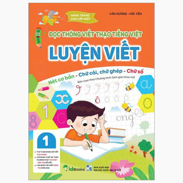 hành trang vào lớp 1-đọc thông viết thạo tiếng việt-luyện viết -nét cơ bản-chữ cái, chữ ghép - chữ số 1