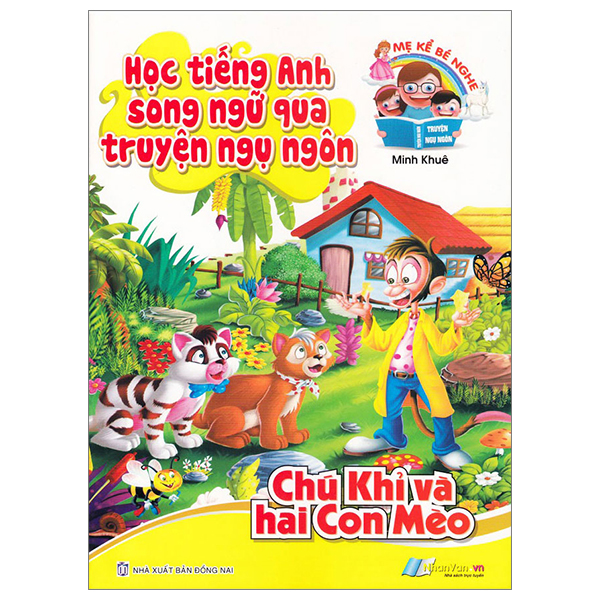 học tiếng anh song ngữ qua truyện ngụ ngôn - chú khỉ và hai con mèo