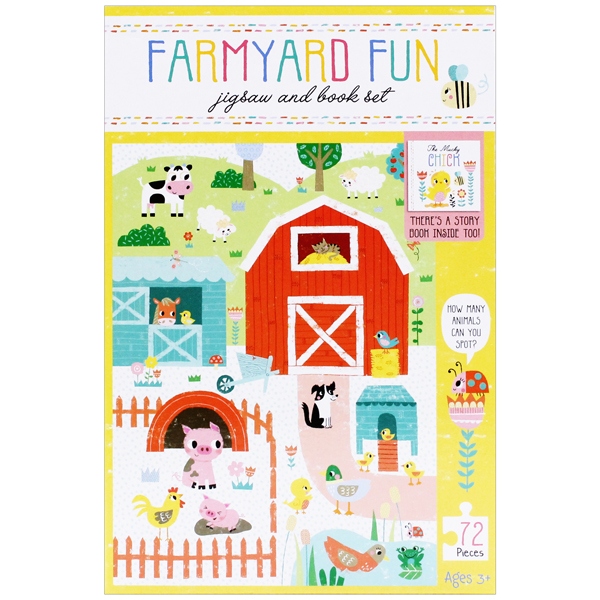 jigsaw & book set - farmyard fun