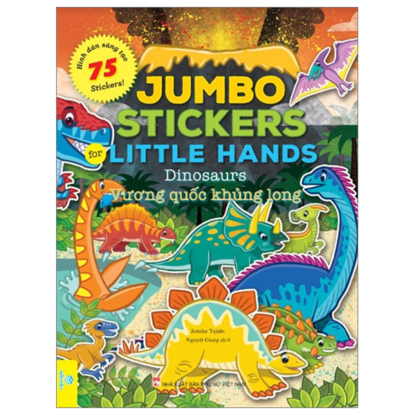 jumbo stickers for little hands - dinosaurs - vương quốc khủng long