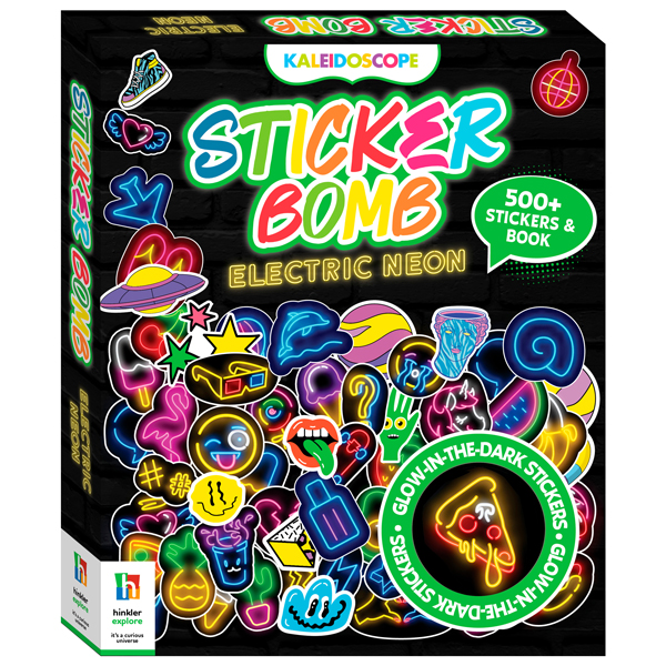 kaleidoscope sticker bomb electric neon