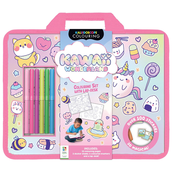 kawaii colouring set with lap desk