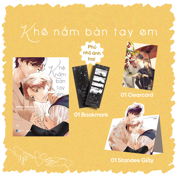 khẽ nắm bàn tay em - tặng kèm bookmark phủ nhũ ánh trai + clearcard + standee giấy
