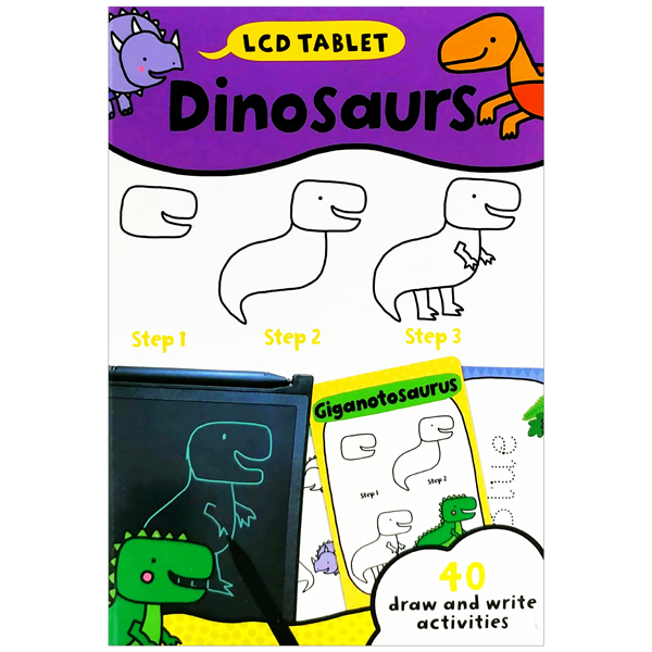 lcd tablet & flashcards - dinosaurs