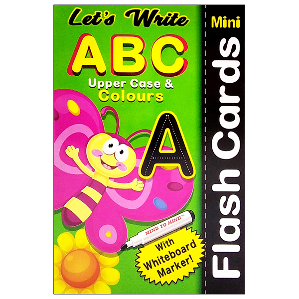 let's write mini flash crads - abc upper case & colours