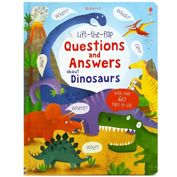 lift-the-flap questions and answers about dinosaurs