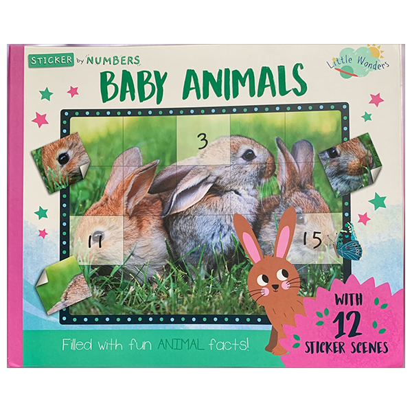 little wonders sticker by number - baby animals