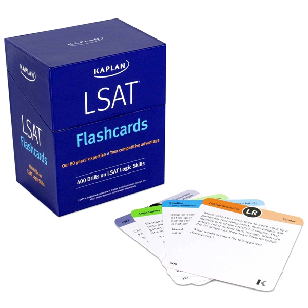 lsat prep flashcards: 400 drills on lsat logic skills (kaplan test prep)