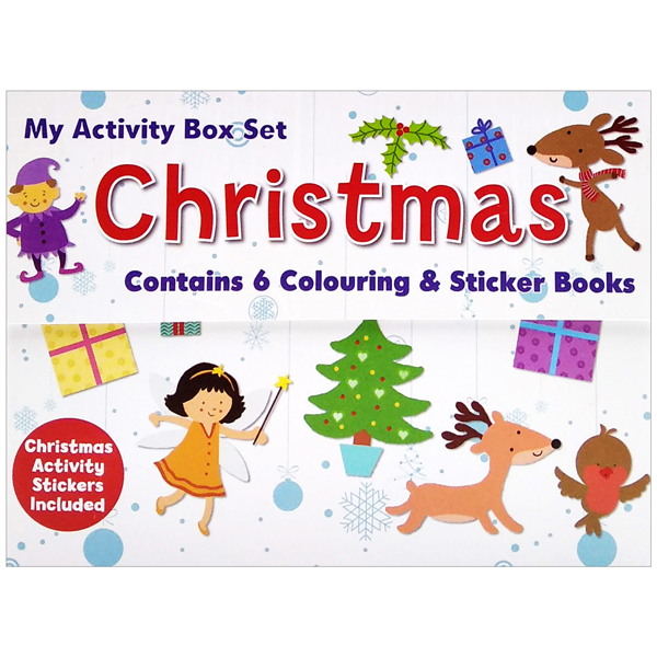 magnetic mini sticker books - xmas white