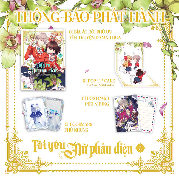 [manga] tôi yêu nữ phản diện - tập 5 - tặng kèm bookmark phủ nhung + postcard phủ nhung + pop-up card