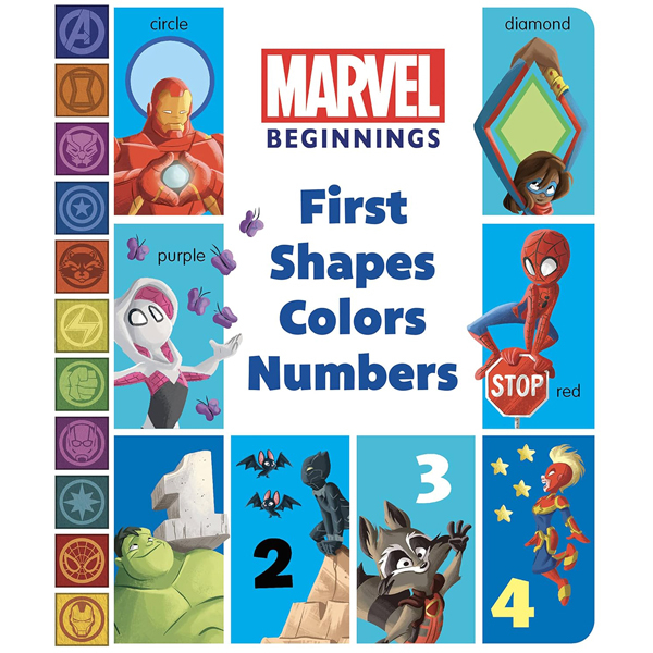 marvel beginnings - first shapes, colors, numbers