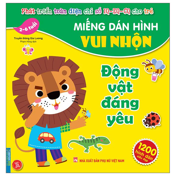 miếng dán hình vui nhộn - động vật đáng yêu (2-6 tuổi)