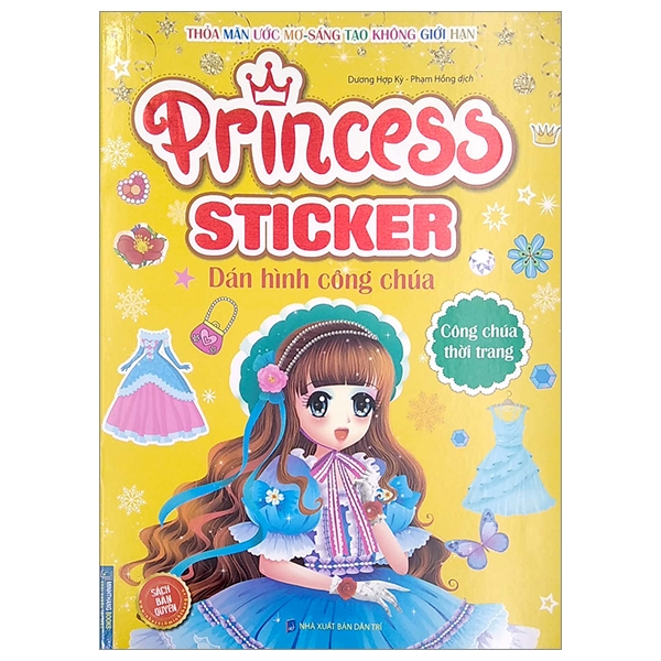 princess sticker - dán hình công chúa - công chúa thời trang