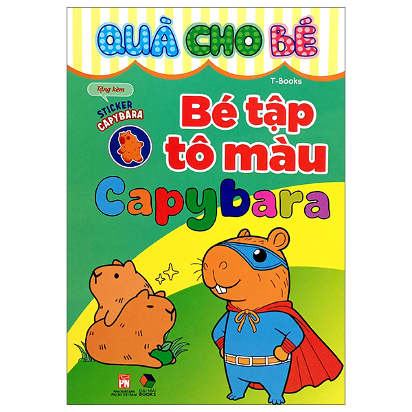 quà cho bé - bé tập tô màu capybara
