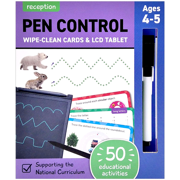 reception wipe clean cards & lcd tablet: pen control