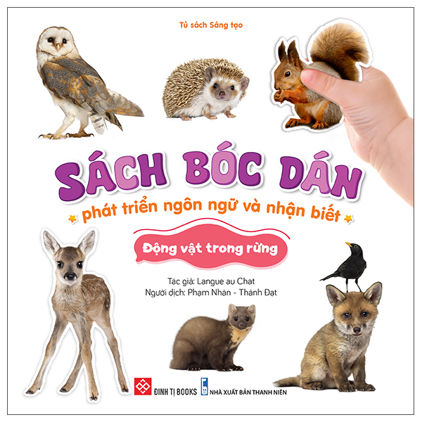 sách bóc dán phát triển ngôn ngữ và nhận biết - động vật trong rừng