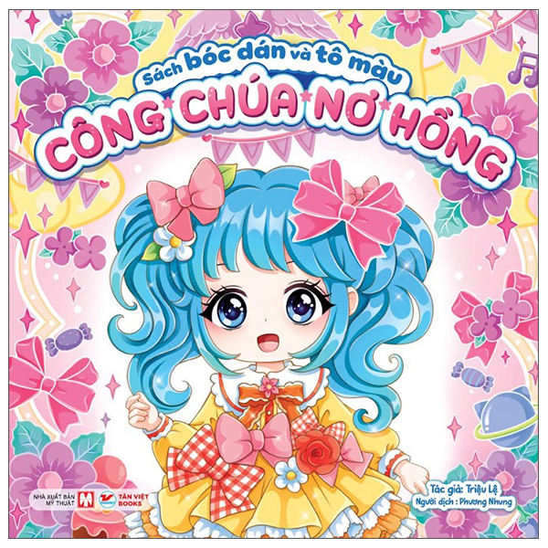 Sách Bóc Dán Và Tô Màu - Công Chúa Nơ Hồng