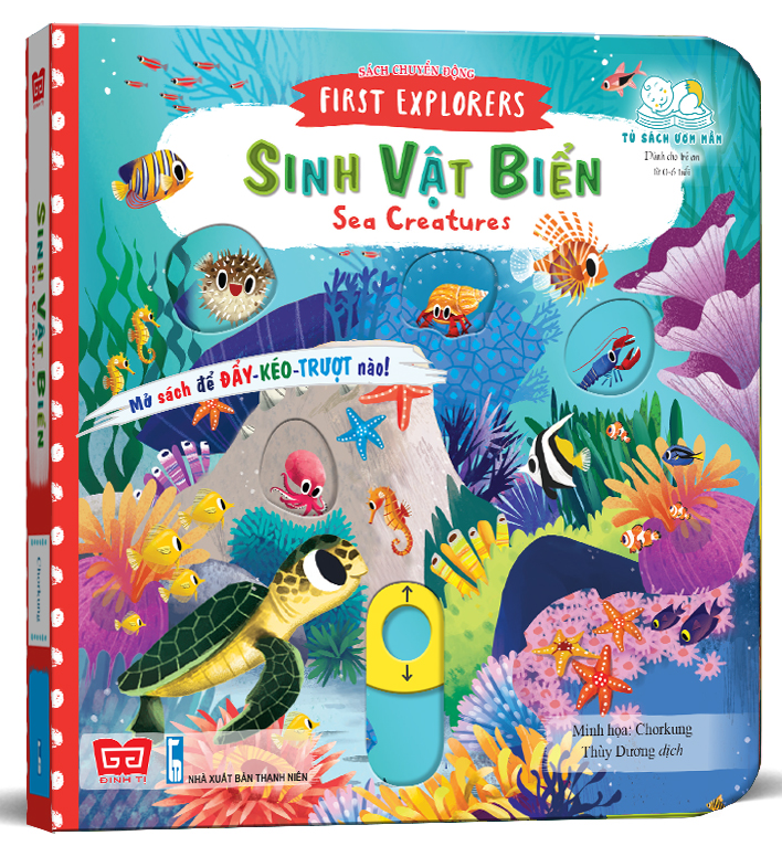 sách chuyển động - first explorers - sea creatures - sinh vật biển