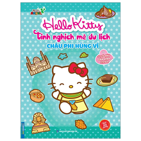 sách tô màu dán hình sticker - hello kitty tinh nghịch mê du lịch - châu phi hùng vĩ