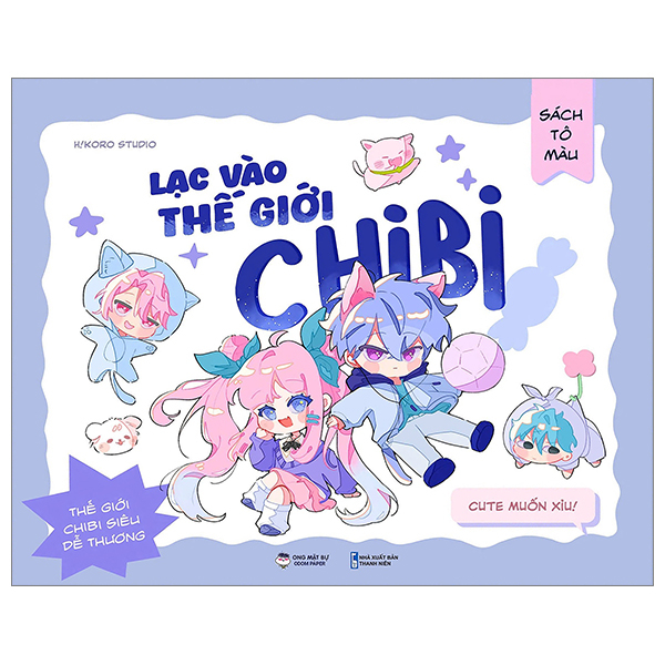 sách tô màu - lạc vào thế giới chibi