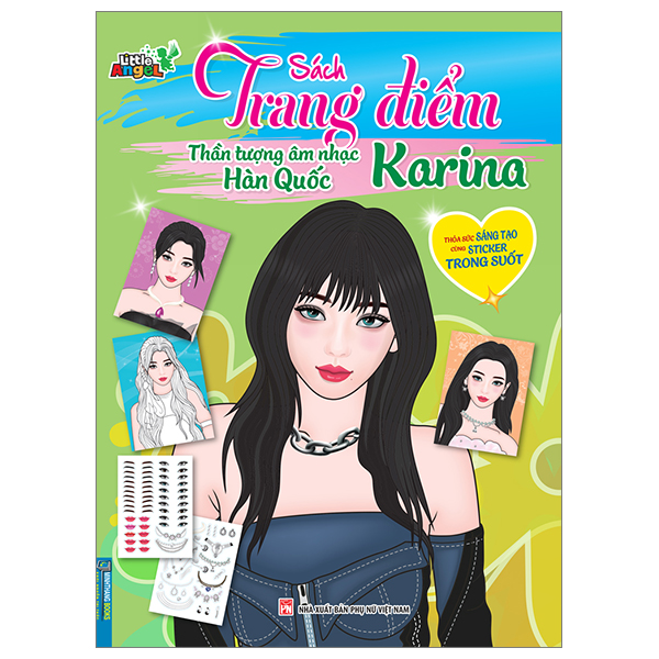 sách trang điểm thần tượng âm nhạc hàn quốc - karina - thỏa sức sáng tạo cùng sticker trong suốt