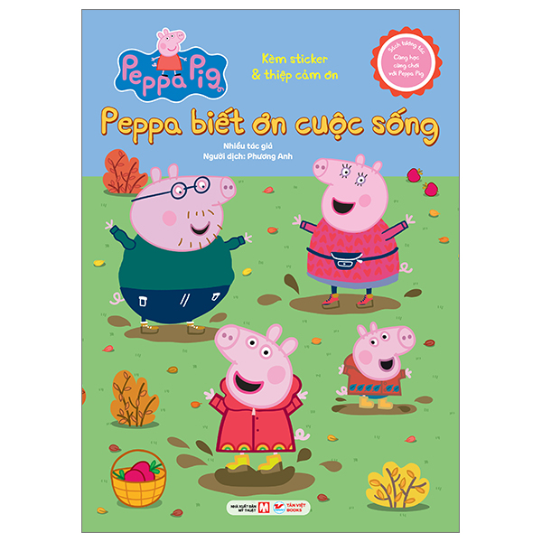 sách tương tác - cùng học cùng chơi với peppa pig - peppa biết ơn cuộc sống