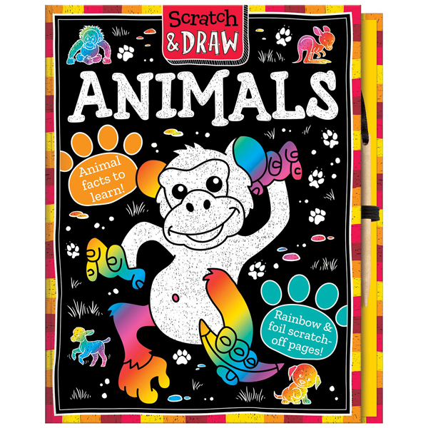 scratch & draw animals - scratch art activity book