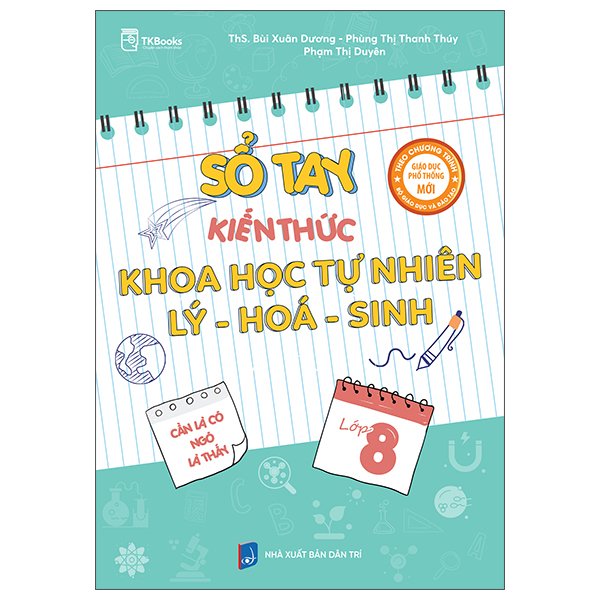 Sổ Tay Kiến Thức Khoa Học Tự Nhiên Lý-Hóa-Sinh Lớp 8