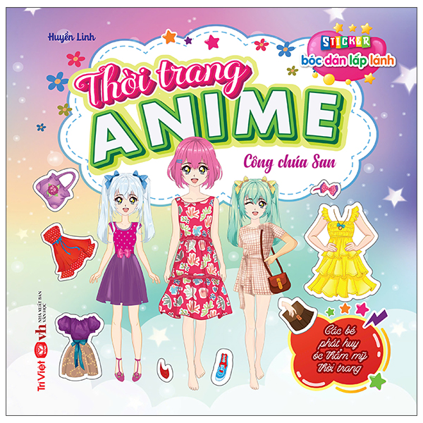 Sticker Bóc Dán Lấp Lánh - Thời Trang Anime - Công Chúa San